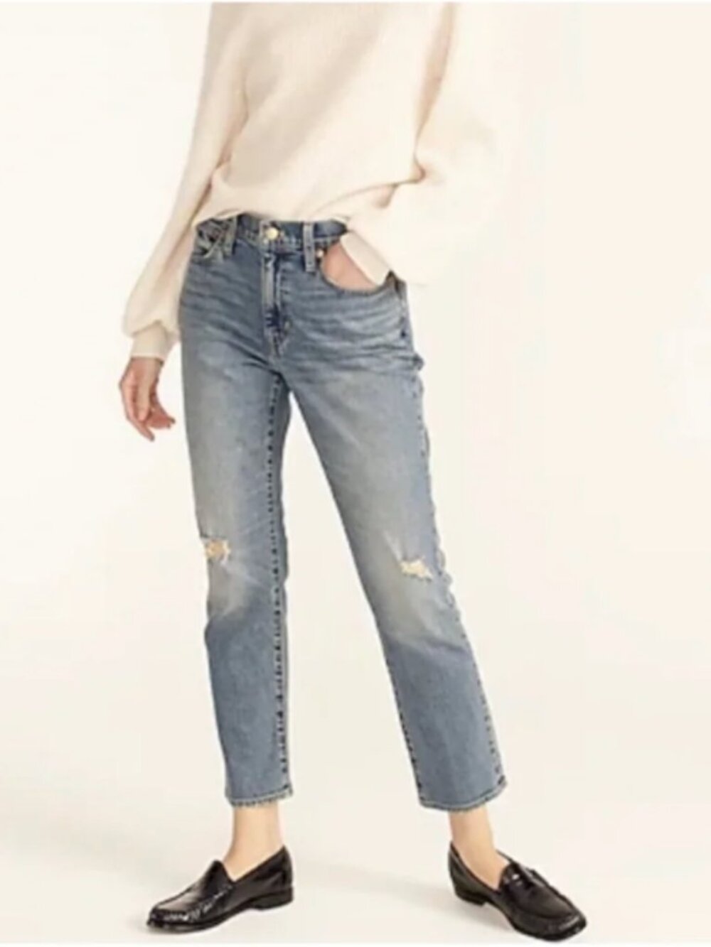 J.Crew Slim Boyfriend Women Jeans in Tinted Indigo Wash